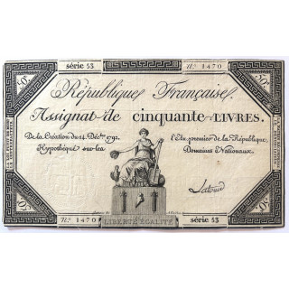 Assignat de 50 Livres, France, 1792