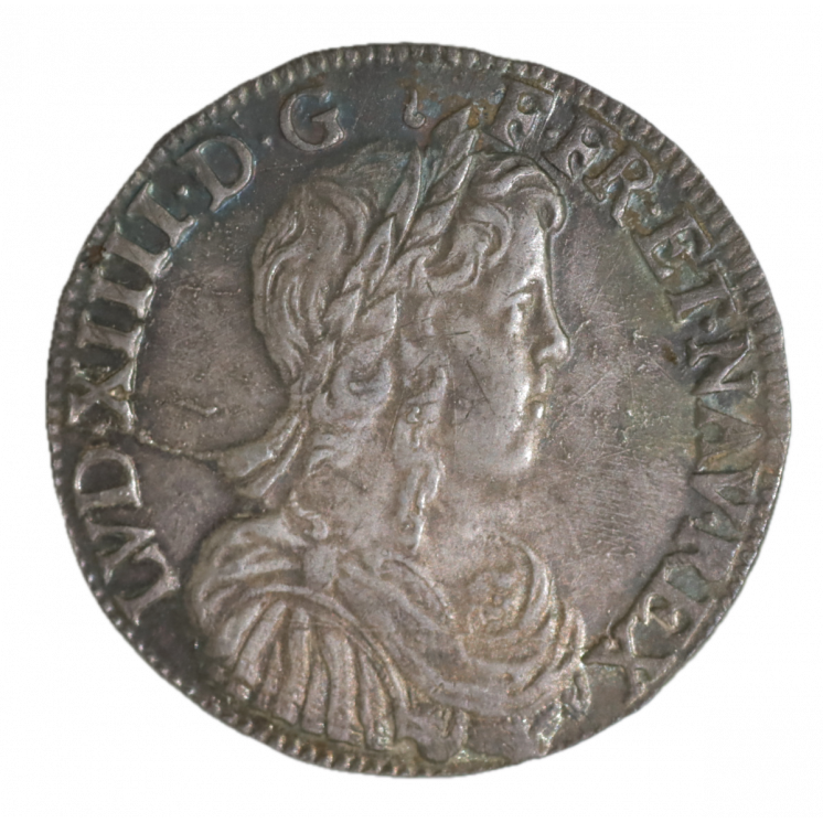 1/2 Écu à la mèche longue 1650 I (Limoges) Louis XIV