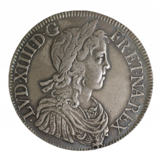 Écu à la mèche longue 1648 K (Bordeaux) Louis XIV