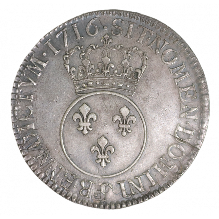 Ecu Vertugadin 1716 Rennes Louis XV