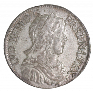 1/2 Écu à la mèche longue 1652 H (La Rochelle) Louis XIV