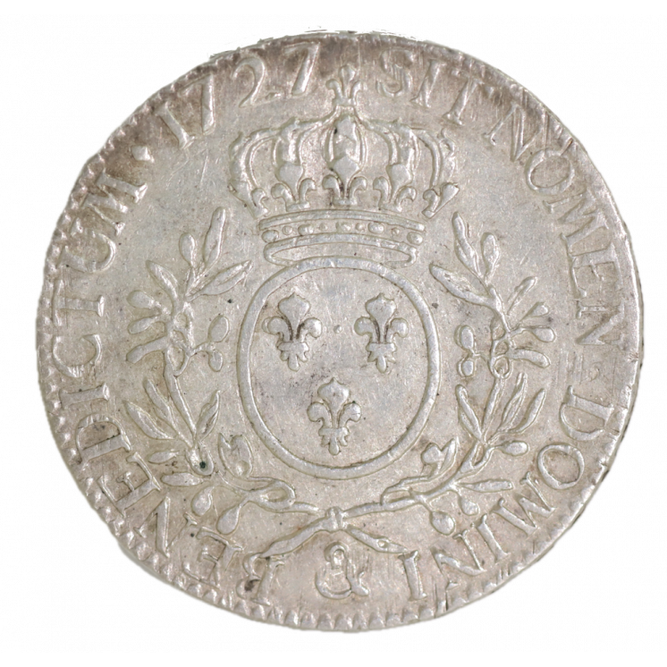 Écu aux Lauriers 1727 & (Aix en Provence) Louis XV