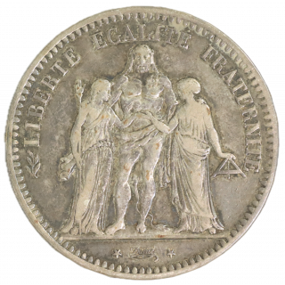 5 Francs Hercule 1848 A (Paris), IIème République