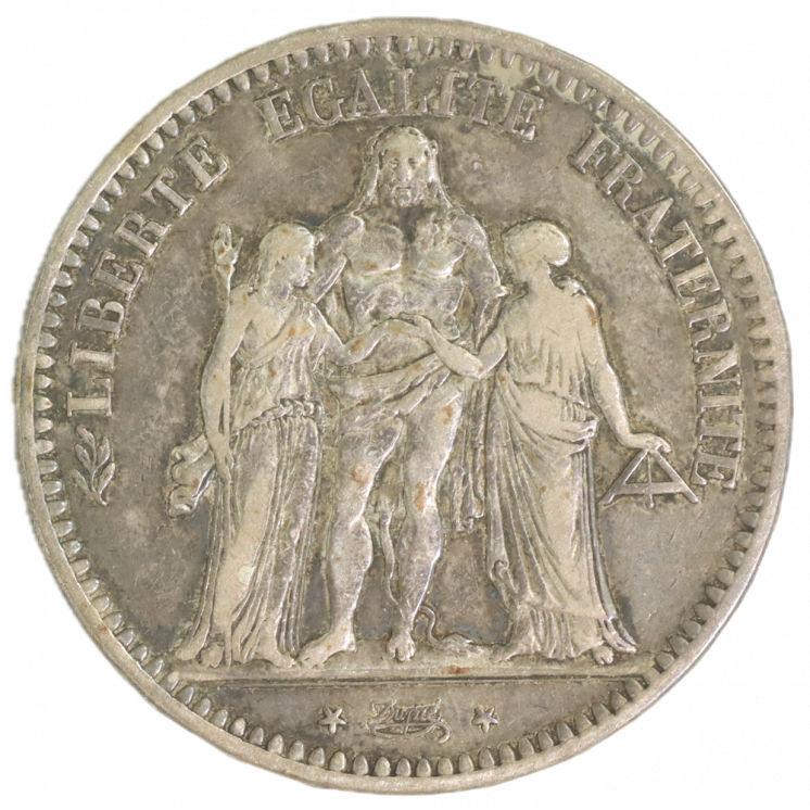 5 Francs Hercule 1848 A (Paris), IIème République