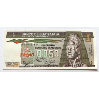 50 Centavos de Quetzal, Guatemala, 6/01/1988