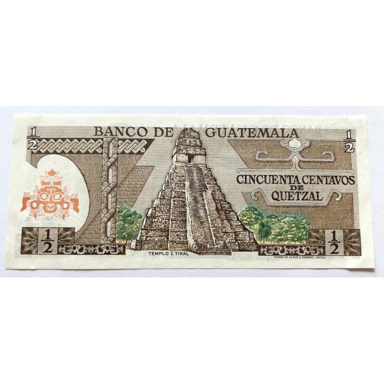 50 Centavos de Quetzal, Guatemala, 6/01/1982