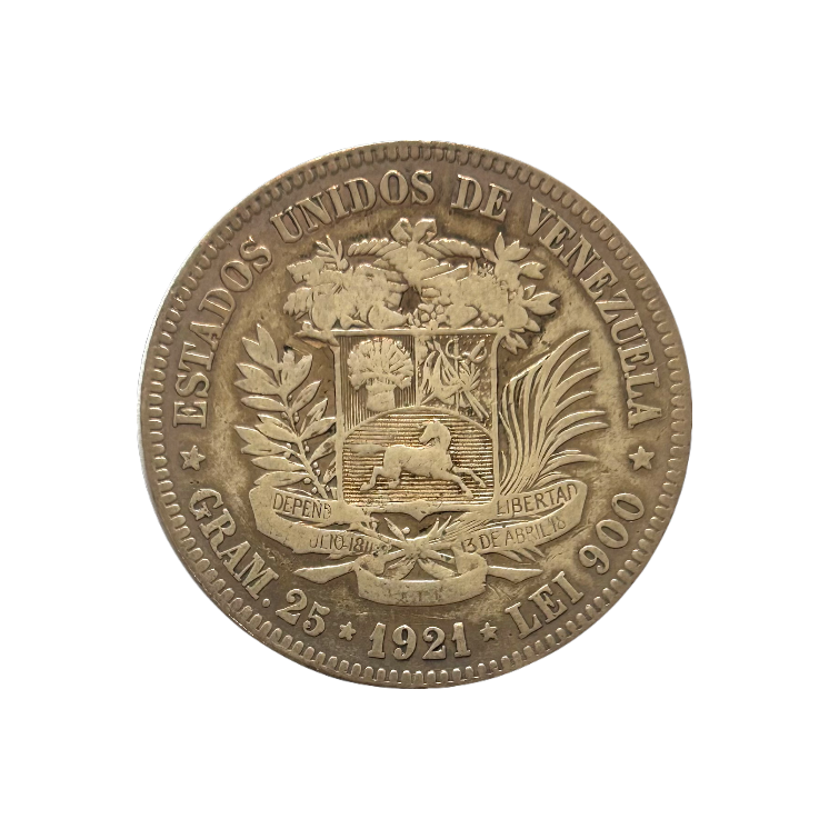 5 Bolivar, Venezuela 1921