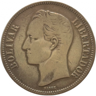 5 Bolivar, Venezuela 1921