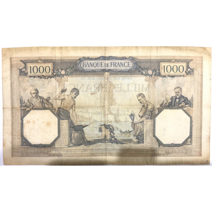 Billet 1000 Francs Cérès et Mercure 21 Septembre 1939