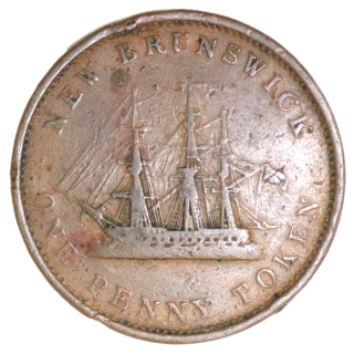 Angleterre - Penny Token, 1848, Reine Victoria