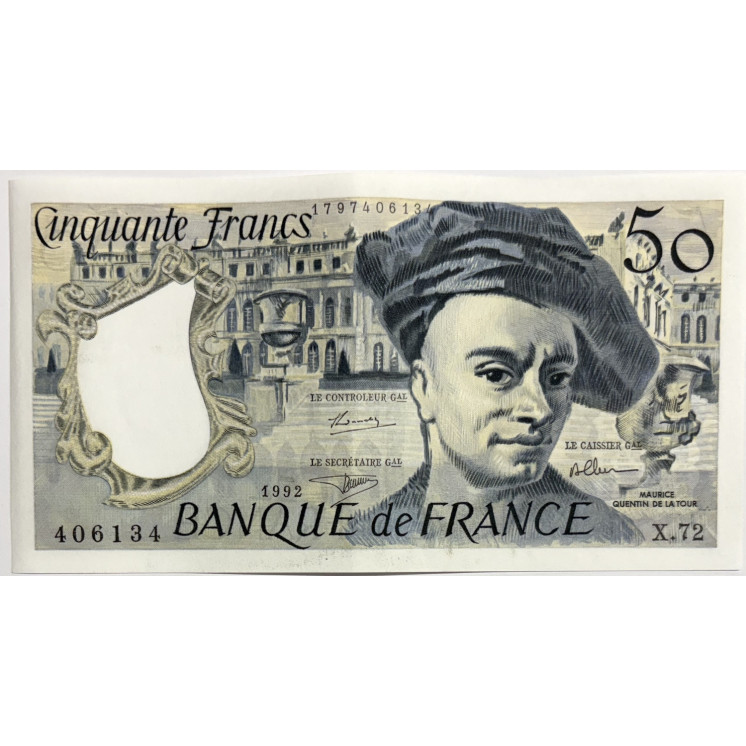 Billet 50 Francs Quentin Maurice De La Tour 1992