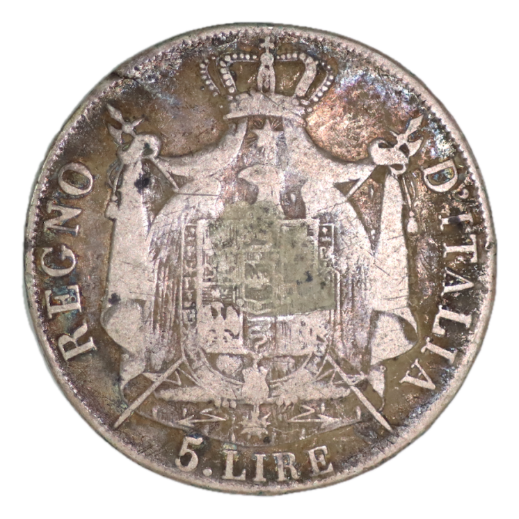 Italie - 5 Lires, Napoléon Ier 1808 M