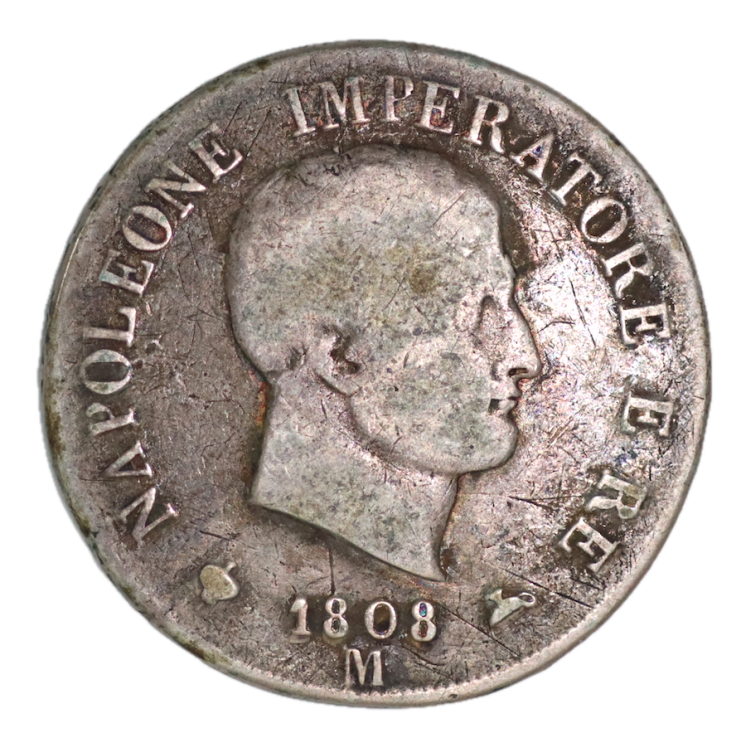Italie - 5 Lires, Napoléon Ier 1808 M