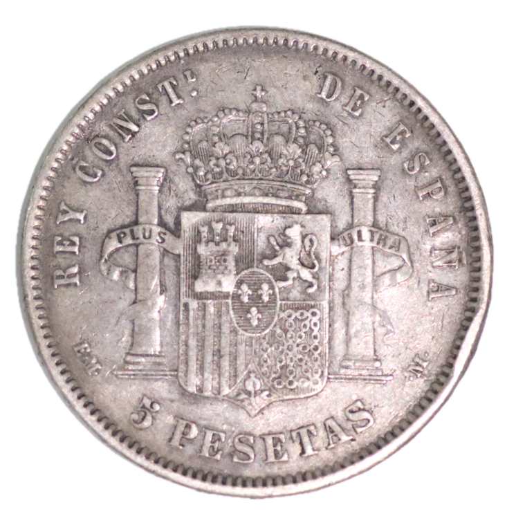 Espagne - 5 Pesetas 1878 Alfonso XII