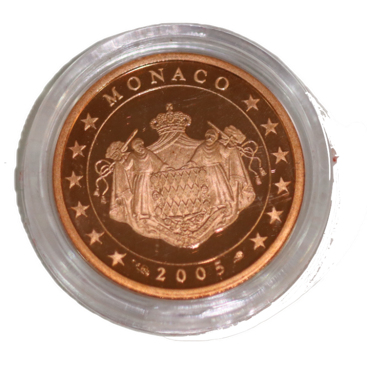 Monaco - 1,2 et 5 Centimes 2005, Albert II