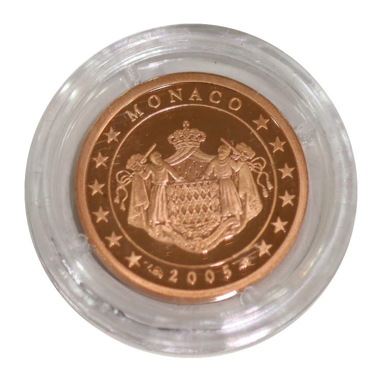 Monaco - 1,2 et 5 Centimes 2005, Albert II