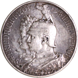 Allemagne - Prusse, Wilhelm II (1888-1918), 2 Mark 1901 A