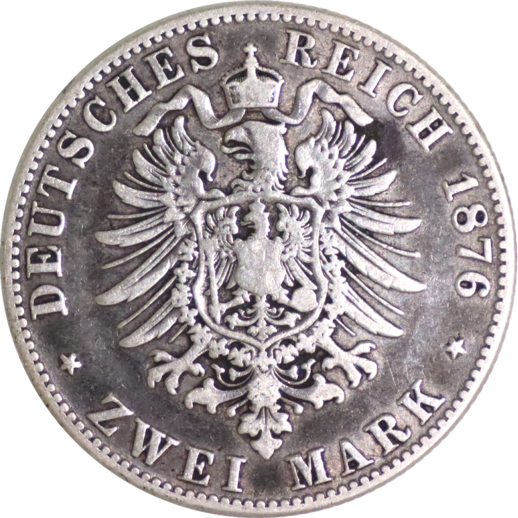 Allemagne - Bavière, 2 Mark 1876 D