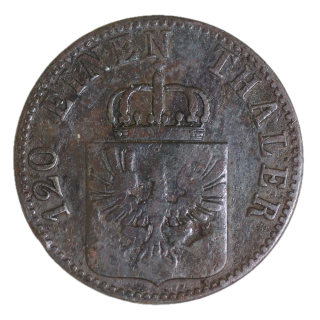 Allemagne - Prusse, 3 Pfennig 1853 A