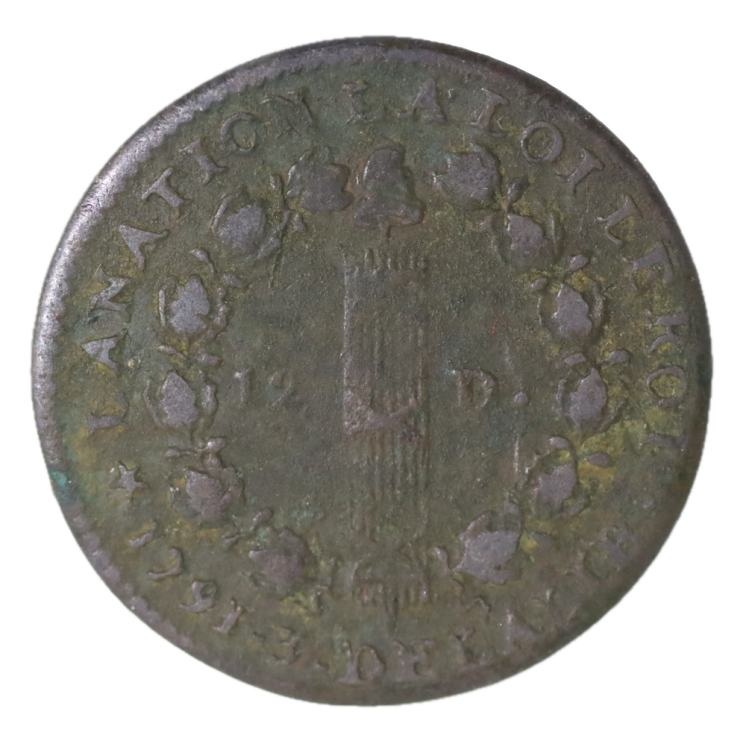 France - Constitution (1791-1792), 12 Deniers 1791 R