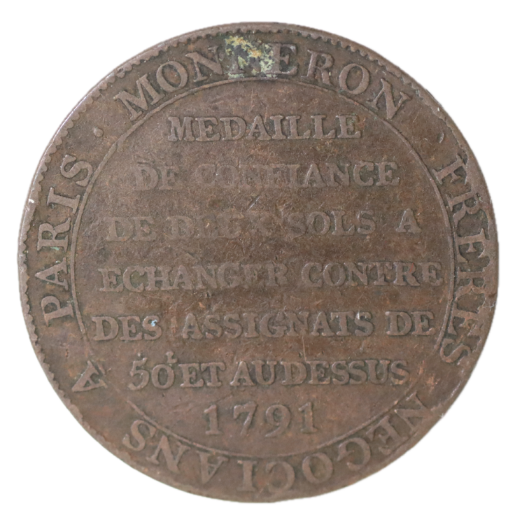 France - Monneron 2 Sols 1791