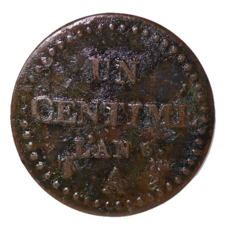France - Directoire (1795-1799), 1 Centime An 6 A (1797-1798) (Paris)