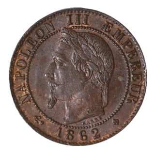 France - IIème Empire (1852-1870), 1 Centime 1862 BB