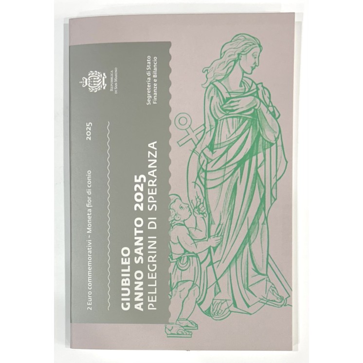 Saint Marin - 2 euros Jubilé, Année Sainte 2025, Pèlerin de l'Espérance