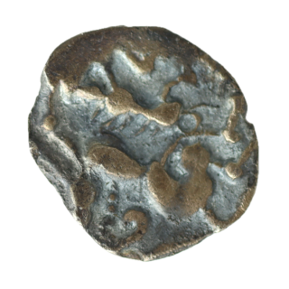 Gauloise - Aulerques Eburovices (Région d'Evreux) Denier d'argent scyphate dit au sanglier
