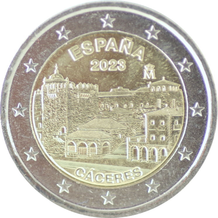 2023 - Espagne, 2 euros Vieille ville de Caceres