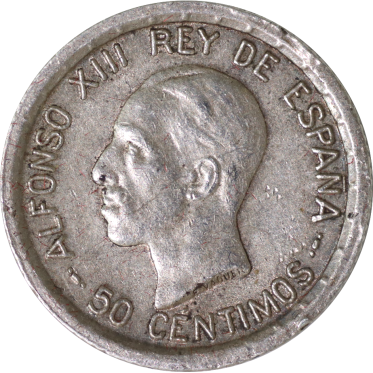 Espagne - Alfonso XII, 50 Centimos 1926