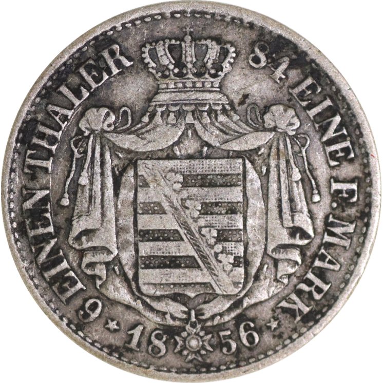 Allemagne - Iohann V, 1/6 Thaler 1856