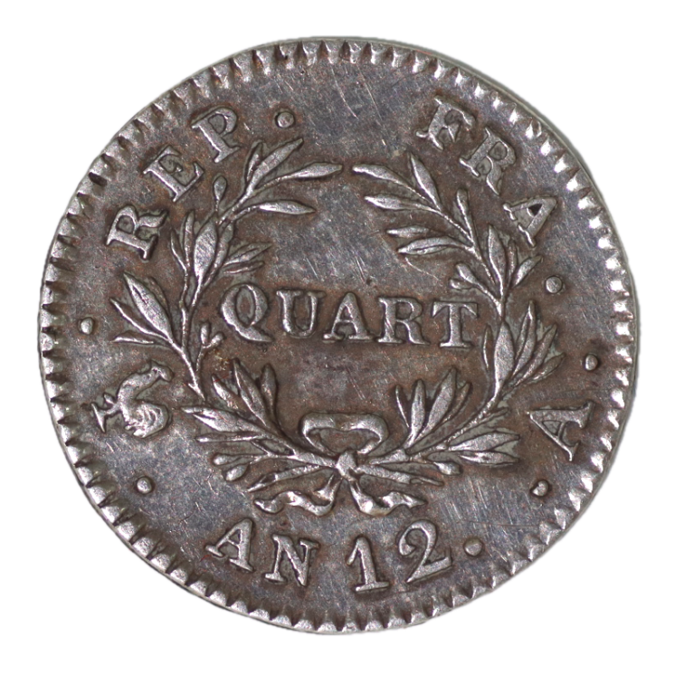 France - Napoléon Ier, 1/4 de Franc An 12 A (Paris)