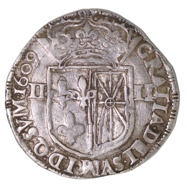France - Henri IV, 1/4 d'Ecu 1609