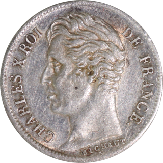 France - Charles X, 1/2 Franc 1827 A (Paris) Sup