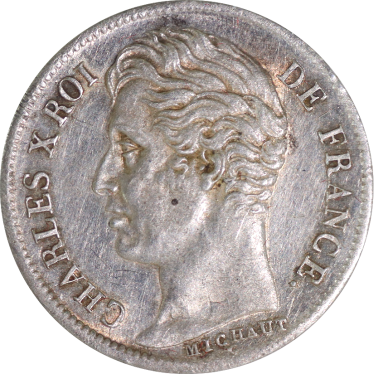 France - Charles X, 1/2 Franc 1827 A (Paris) Sup