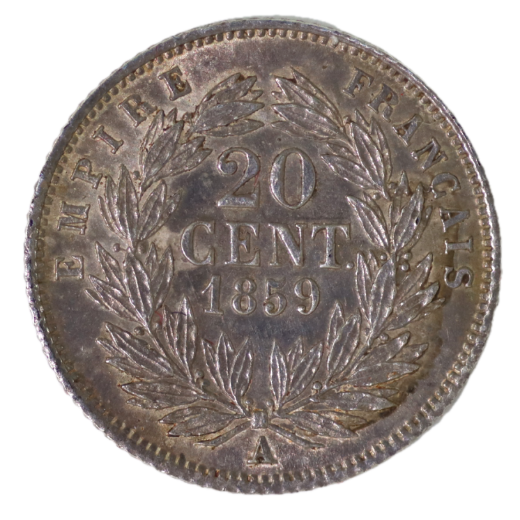 France - Napoléon III, 20 Centimes 1859 Sup