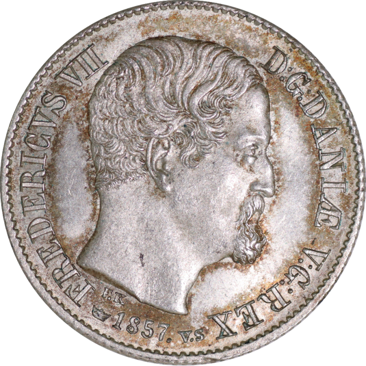 Danemark - Frederik VII, 16 Schillings 1857 RM