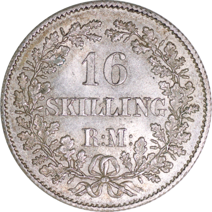 Danemark - Frederik VII, 16 Schillings 1857 RM