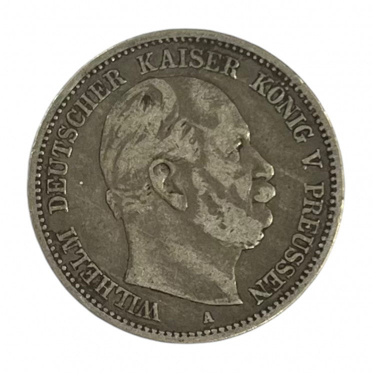 Zwei Mark Wilhelm 1876 Argent