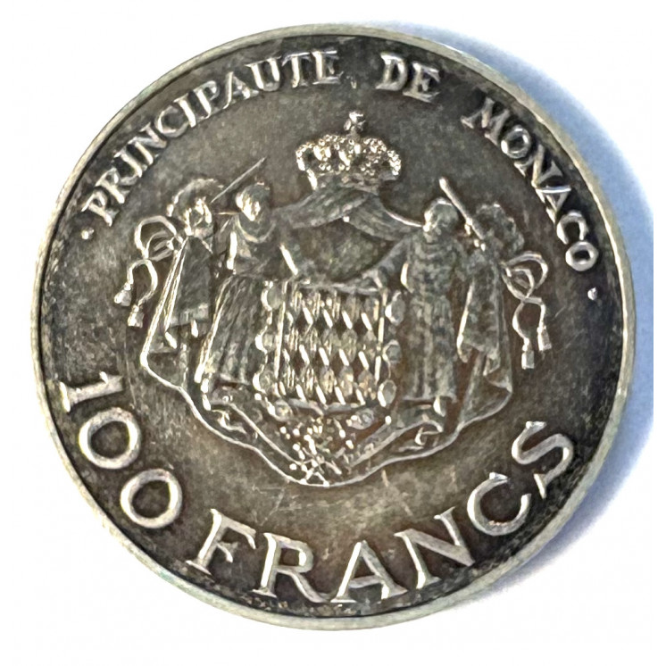 100 Francs Monaco 1982 Argent