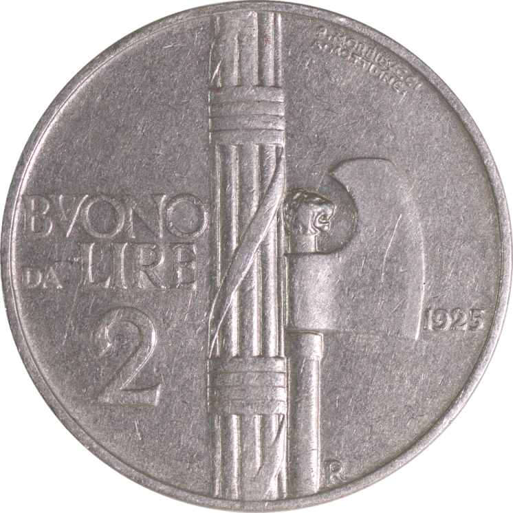 Italie - Victor Emmanuel III, 2 Lires 1925