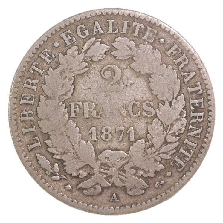 France - 2 Francs Cérès 1871 A