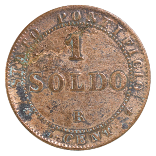 Vatican - Pie IX, 1 Soldo 1867 R