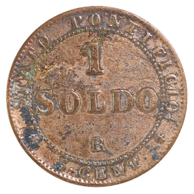 Vatican - Pie IX, 1 Soldo 1867 R