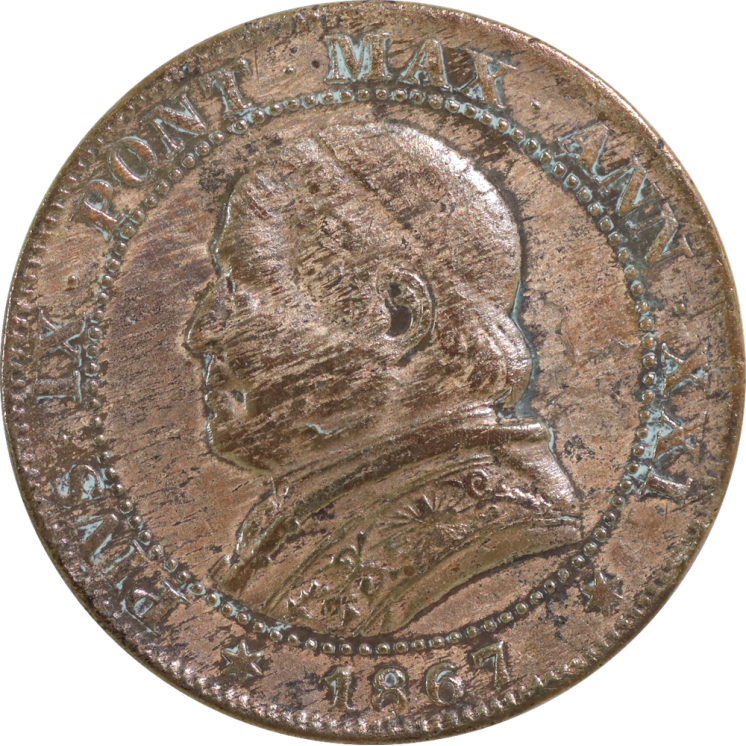Vatican - Pie IX, 1 Soldo 1867 R