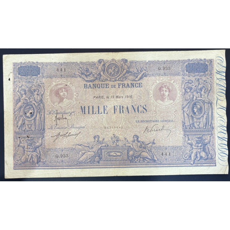 1000 FrancsBleu et Rose, 15 Mars 1916