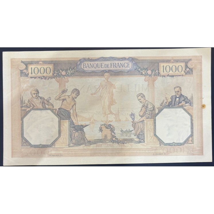 Billet 1000 Francs Cérès et Mercure 30 Mars 1939 . AK