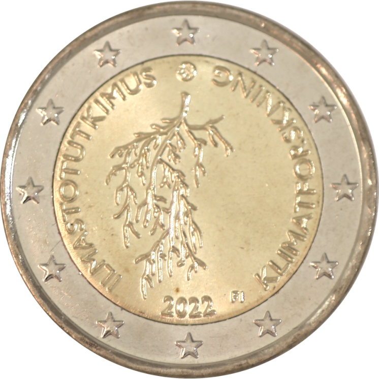 2022 - Finlande, 2 Euros, La recherche climatique