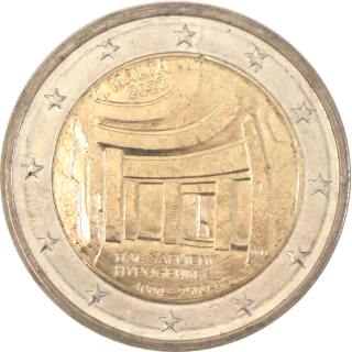 2022 - Malte, 2 euros Temples de l'Hypogée de Hal Saflieni